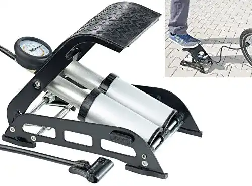 Fußluftpumpe AGT Fahrradpumpe: Hochleistungs- (Velopumpe)