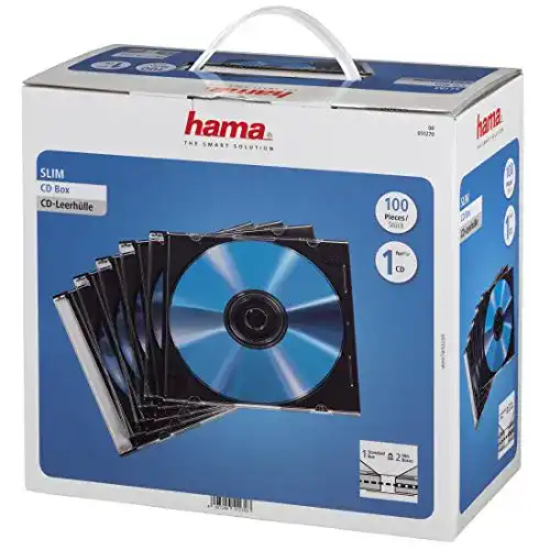 Die beste CD-Hüllen Hama CD-Leerhüllen Schutzhülle Slim Line, 100er Pack 2026 Test Bestseller CD-Hüllen Hama CD-Leerhüllen Schutzhülle Slim Line, 100er Pack