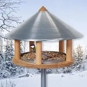 Vogelhaus Holz VOSS.garden Vogelhaus Roskilde mit Ständer
