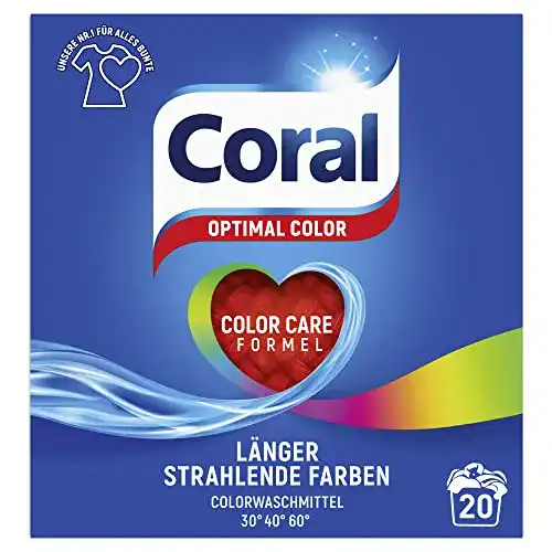 Waschpulver Coral Waschmittel Pulver für bunte Wäsche, 1,4 L