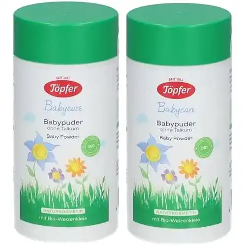 Babypuder Töpfer Babycare Puder ohne Talkum, 2 x 75g