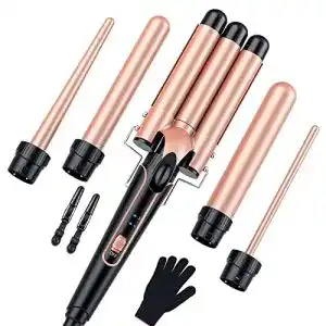 5-in-1-Lockenstab YICAIZI Lockenstab set 5 in 1 mit 3 Fässer –