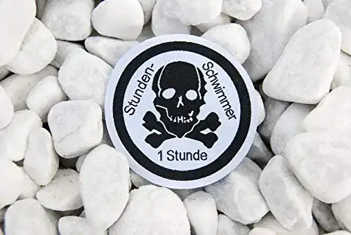 Schwimmabzeichen Erlebe Wasser Totenkopf 1h rund Stoff