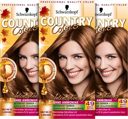 Haarfarbe hellbraun Country Colors Intensiv-Tönung 49 Cognac