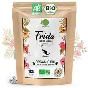 Bio-Kaffeebohnen Origeens 1kg Biologisch Arabica Ganze Bohnen