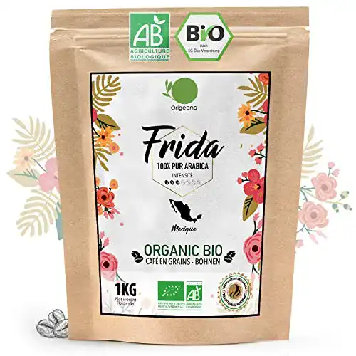 Bio-Kaffeebohnen Origeens 1kg Biologisch Arabica Ganze Bohnen
