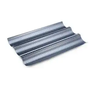 Baguette-Backblech Ecoki Baguette Backblech 3 Mulden 38 x 25cm