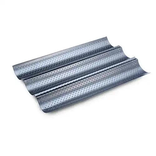 Baguette-Backblech Ecoki Baguette Backblech 3 Mulden 38 x 25cm