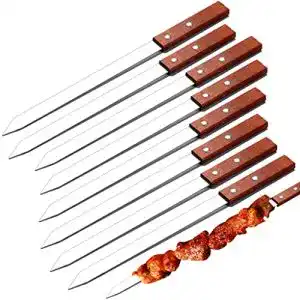 Adana-Spieß Qinglee Grillspieße Edelstahl, 8 Stücke Flach Extra