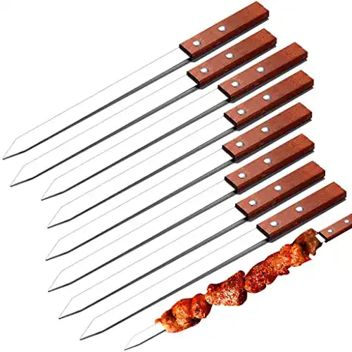 Adana-Spieß Qinglee Grillspieße Edelstahl, 8 Stücke Flach Extra
