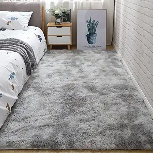 Hochflor-Teppich Meyecon Teppich Grau, 120 x 160 cm
