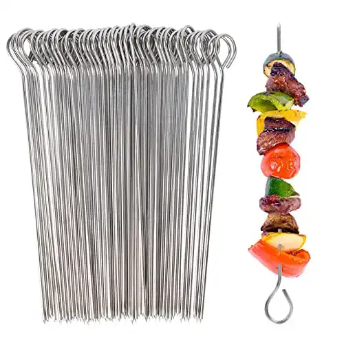 Rouladennadel UCEC 50x Schaschlikspieße Edelstahl, 15 cm Länge