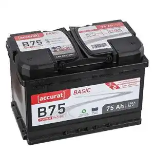 Autobatterie 75Ah Accurat B75 Basic 12V