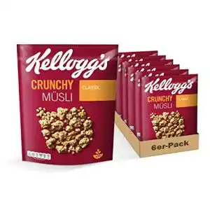 Knusper-Müsli Kellogg ‘s Crunchy Müsli Classic, 6 x 500g