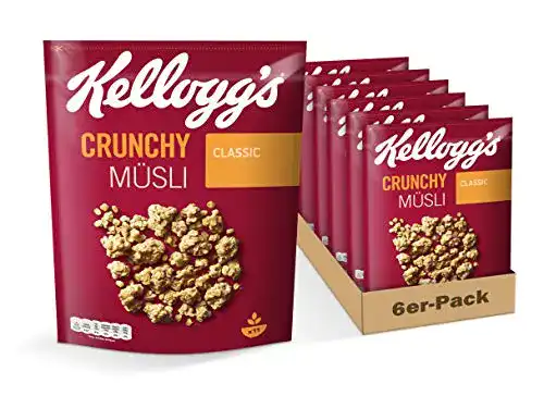 Knusper-Müsli Kellogg ‘s Crunchy Müsli Classic, 6 x 500g