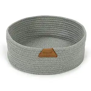 Katzenkorb AYADA Haustier Katzenbett, grau, rund, 40cm