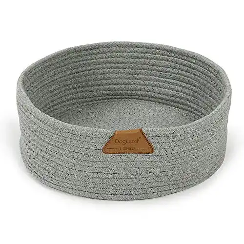 Katzenkorb AYADA Haustier Katzenbett, grau, rund, 40cm