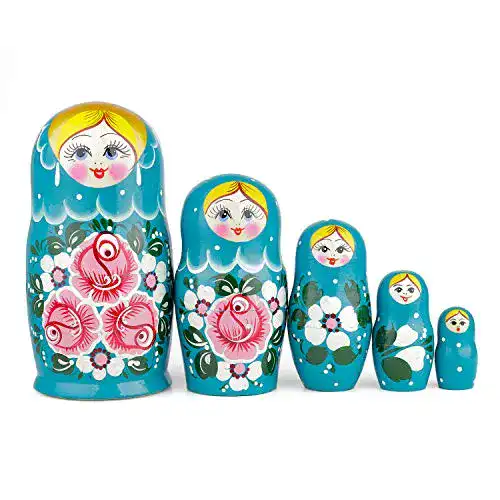 Matroschka Heka Naturals Russische Puppen, 5 traditionelle