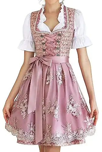 Dirndl Damen EIISSION Midi Trachtenkleid inkl. Trachtenrock