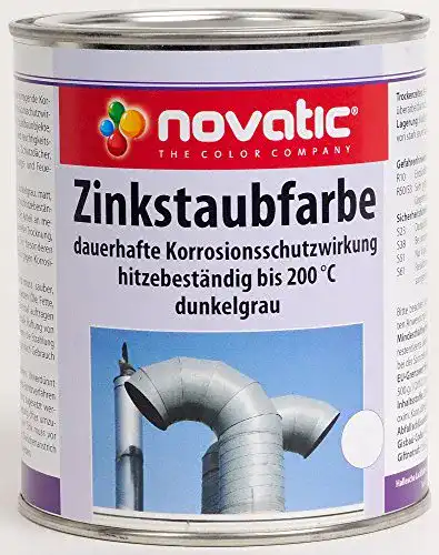 Zinkfarbe novatic Zinkstaubfarbe, 750ml, dunkelgrau