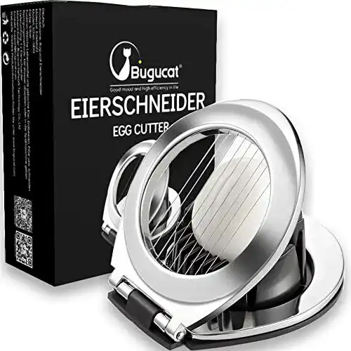 Eierschneider Bugucat 2-in-1, Eierteiler aus 304 Edelstahl-Draht