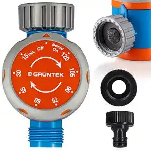 Bewässerungsuhr GRÜNTEK mechanisch, mit Edelstahl Filtersieb