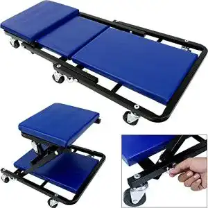 Werkstatt-Rollbrett Deuba 2in1 KFZ Rollbrett Werkstatthocker bis 150kg