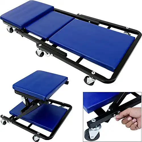 Werkstatt-Rollbrett Deuba 2in1 KFZ Rollbrett Werkstatthocker bis 150kg