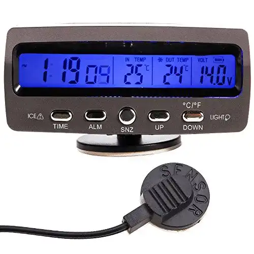 Auto-Thermometer WINGONEER LCD Auto Digital Innen Außen Thermometer