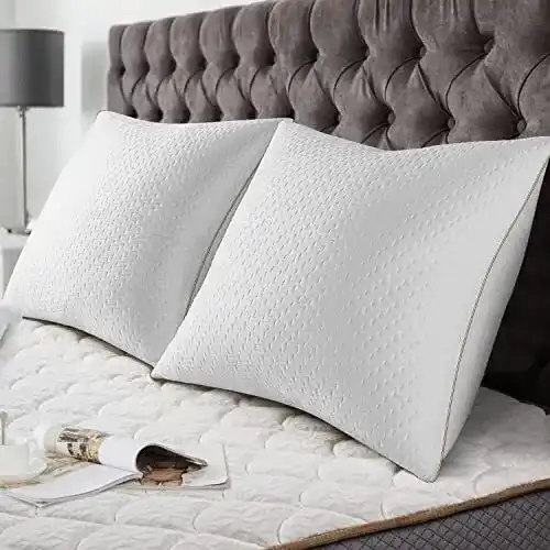 Bettkissen BedStory Kopfkissen 80×80 2er Set, Bambusfaser Bezug