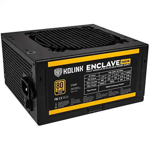 700W-Netzteil KOLINK Enclave 80 Plus Gold PSU PC-Netzteil 700 Watt