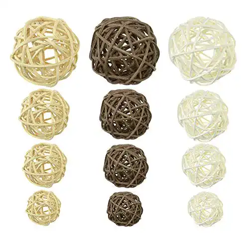 Weidenkugel Anyasen Rattankugeln 21 Stück Dekokugeln Rattan