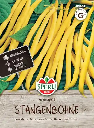 Bohnen-Samen Sperli 80404 Premium Stangenbohnen Samen Neckargold