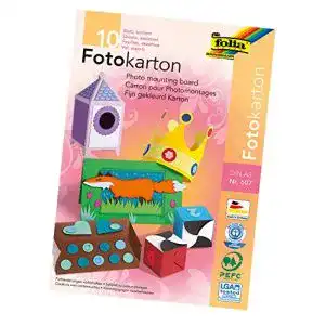 Tonkarton folia 607 Block mit farbig sortiertem Fotokarton, DIN A3