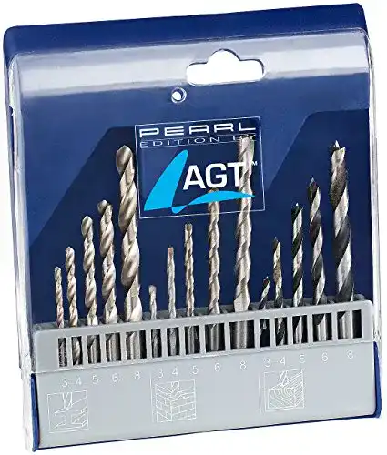 Bohrer-Set AGT Betonbohrer: 15-tlg. mit HSS-Metallbohrer