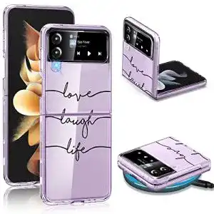 Samsung-Galaxy-Z-Flip-3-Hülle Croazhi Dünn Silikon Blumen