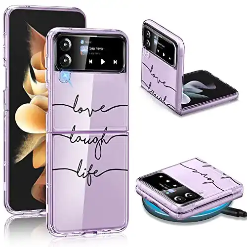 Samsung-Galaxy-Z-Flip-3-Hülle Croazhi Dünn Silikon Blumen