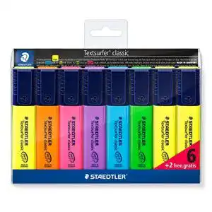 Textmarker Staedtler classic 364 A WP8 Textsurfer, 6 + 2 gratis