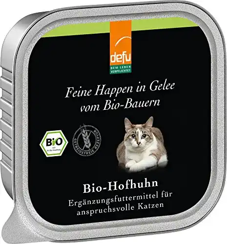Die beste Defu-Katzenfutter defu Katze Bio-Hofhuhn in Gelee, 16 x 100g 2026 Test Bestseller Defu-Katzenfutter defu Katze Bio-Hofhuhn in Gelee, 16 x 100g