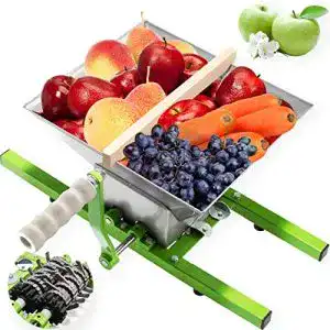 Beerenpresse KESSER ® Obstmühle 7 Liter mit Handkurbel Grün