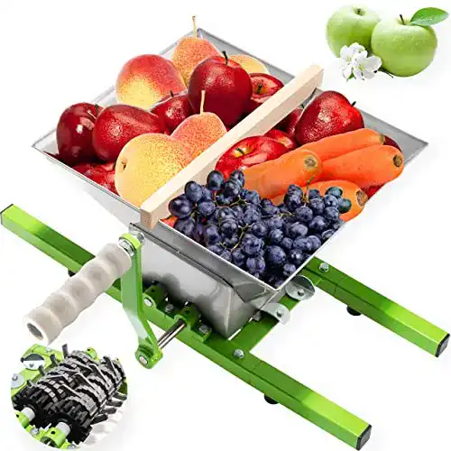 Beerenpresse KESSER ® Obstmühle 7 Liter mit Handkurbel Grün