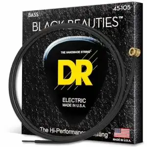 Bass-Saiten DR Strings Bass Saiten, Schwarz Beauties – extra-life