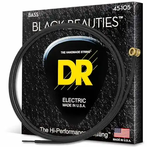 Bass-Saiten DR Strings Bass Saiten, Schwarz Beauties – extra-life