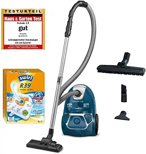 Staubsauger mit Beutel Rowenta RO3950 + 4er Pack Swirl R 39