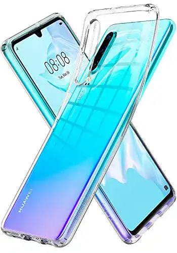 Huawei-P30-Hülle Spigen Liquid Crystal Hülle, Crystal Clear