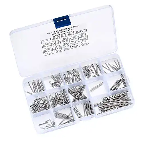 Splinte Xiaomoyu 150 Stk. Set, Edelstahl Sortiment