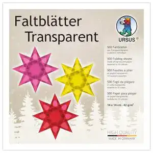 Transparentpapier Ursus 2646199 Faltblätter, 500 Blatt, sortiert