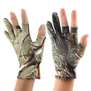Angelhandschuhe QualyQualy Anglerhandschuhe Gel Handschuh Jagd Tarnhandschuhe