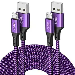 Schnellladekabel 3BAO Micro USB Kabel, 2Pack 3M Nylon Micro