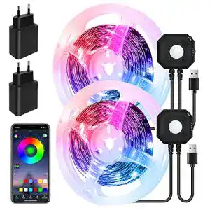LED-Streifen mit Bewegungsmelder HOUHUI, 3M, RGB LED